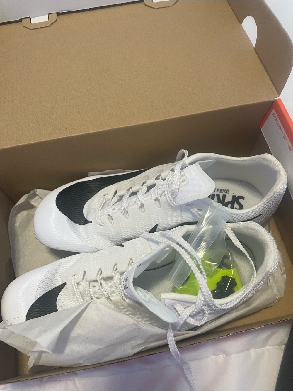 Nike Zoom Rival Sprint Track Spikes in White and Black